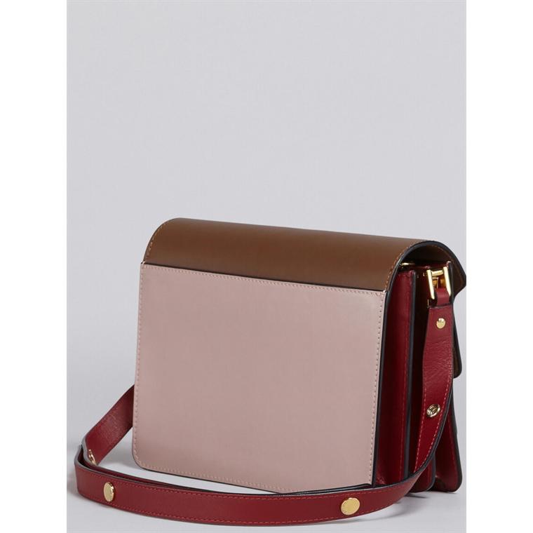 MARNI Medium Trunk Bag, Gold Brown/Quartz/Black Cherry